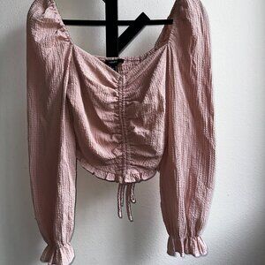 pink crop top  perfect for valentines day!